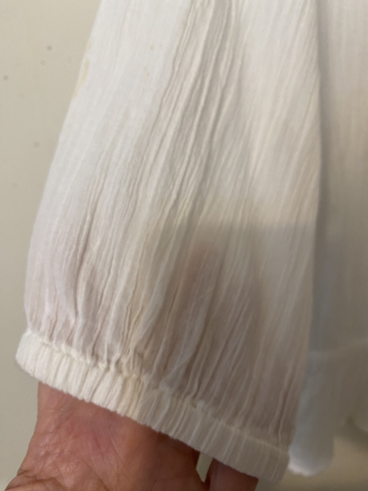 JONES NY SPORT PEASANT HIPPIE BOHO GYPSY CRINKLE FABRIC ELASTIC HEM RUFFLE M