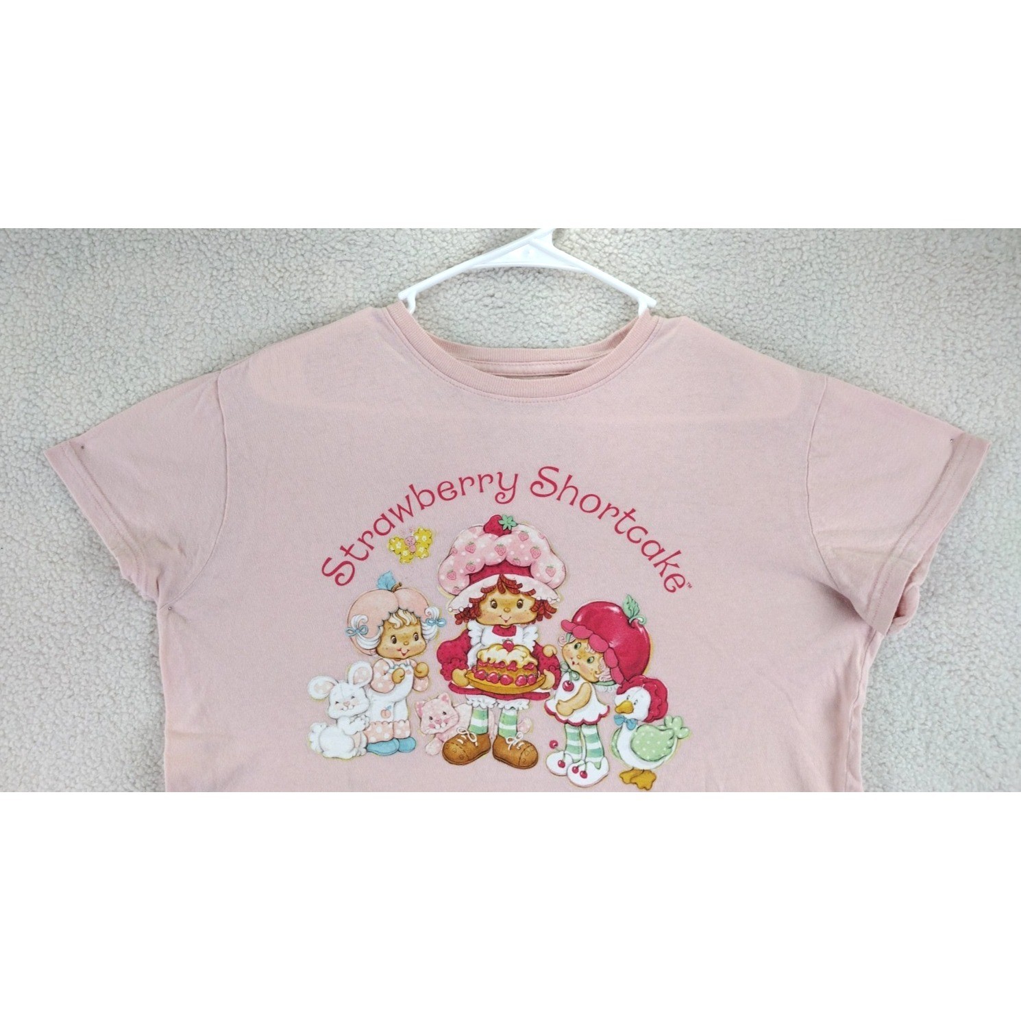 Strawberry Shortcake T Shirt Pink Graphic Tee Women’s Size Medium M
