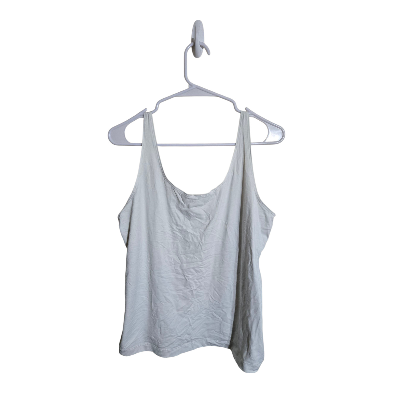 Chicos Tank Top Womens 2 Adjustable Strap Camisole Nylon Spandex Flaws