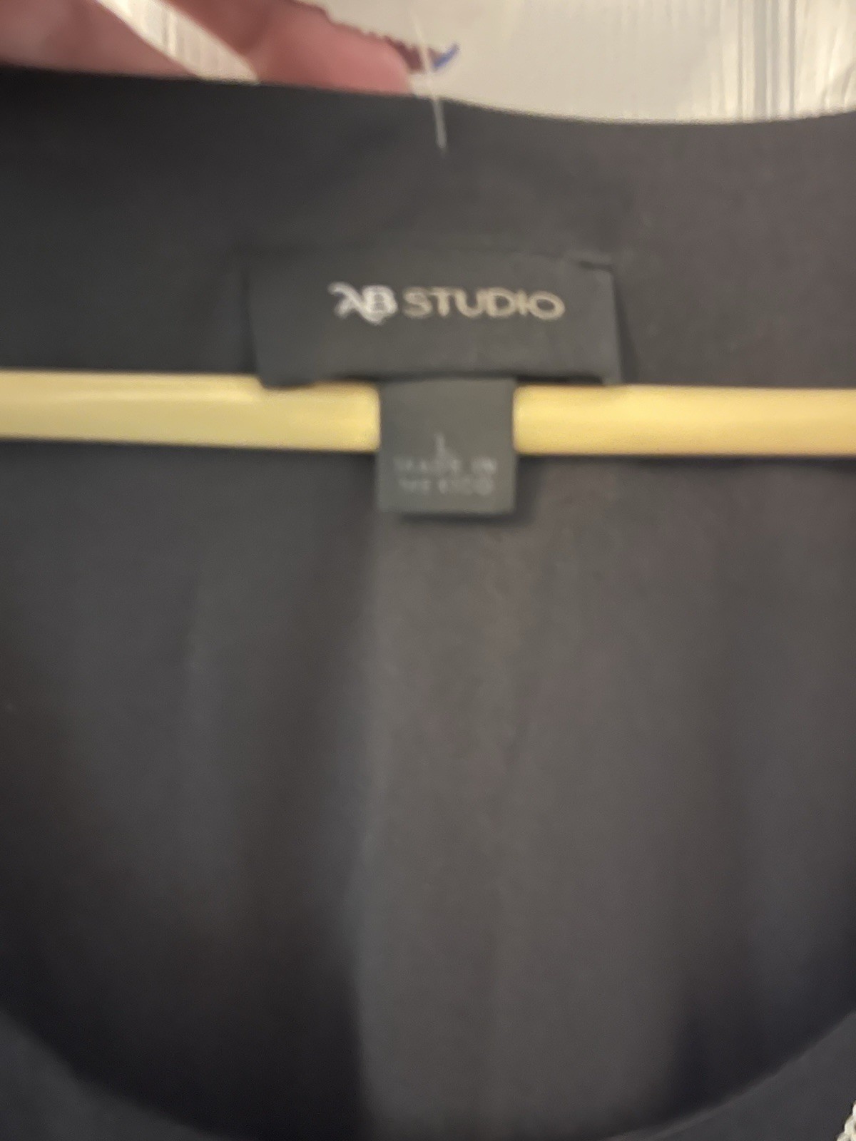 AB Studio Women’s Black Large Sleeveless Top With Attached Necklace NWT