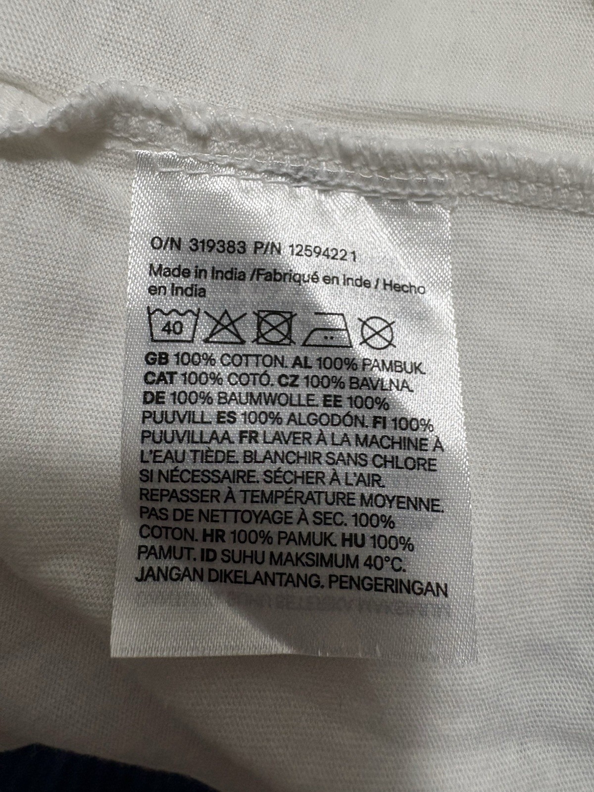 Women’s H&M White T Shirt Italian Fruit Print Size L 16-18 100% Cotton