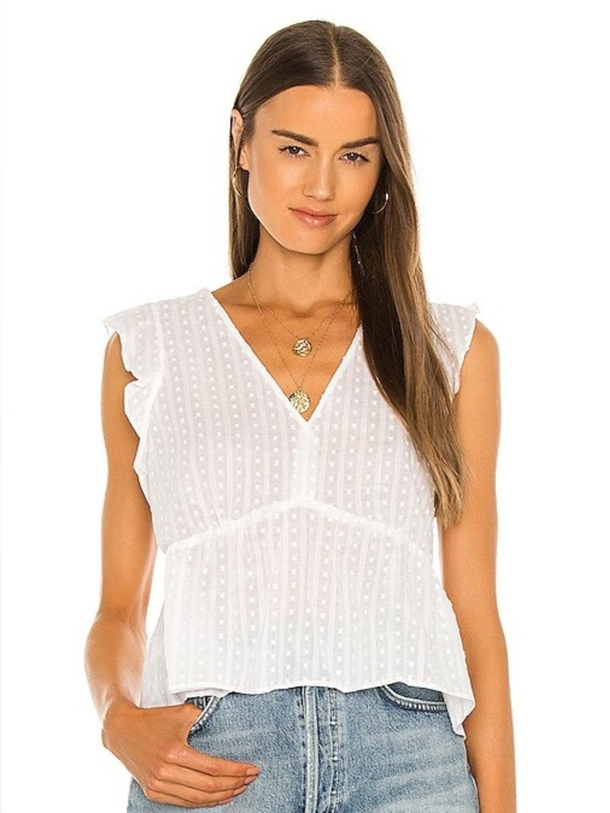BCBGeneration striped dobby blouse