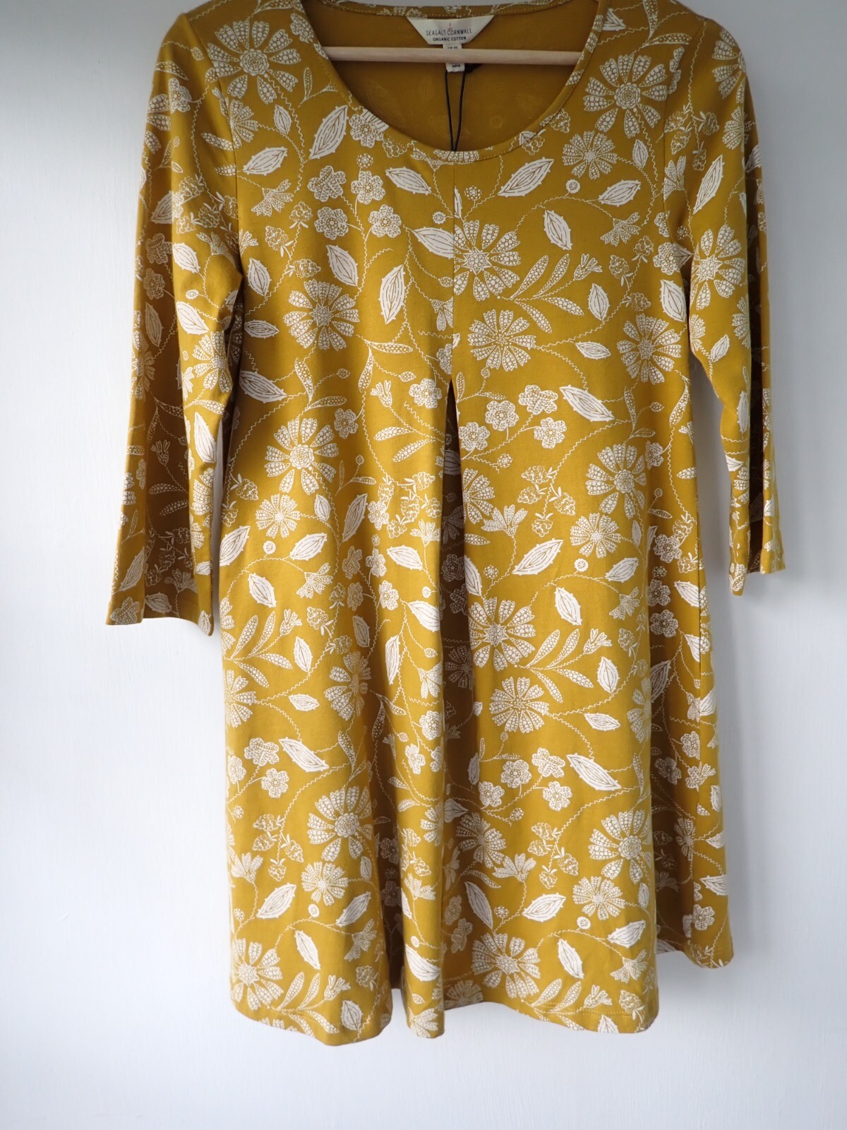 Seasalt Mustard-Yellow Arusha Tunic Certified Organic Cotton Jersey UK 10 BNWT