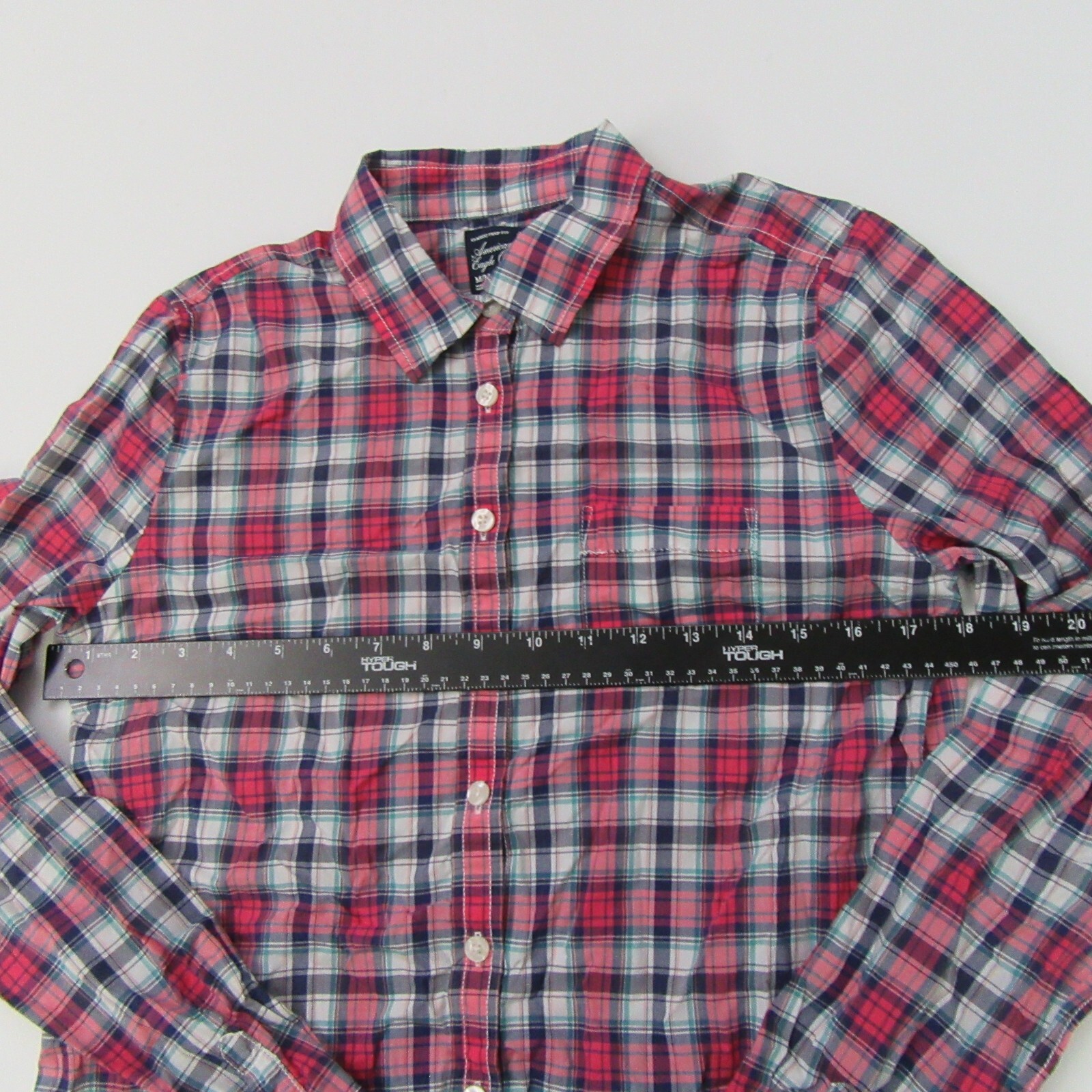 American Eagle Outfitters Womens Size M Button Up Top Classic Prep Fit Plaid
