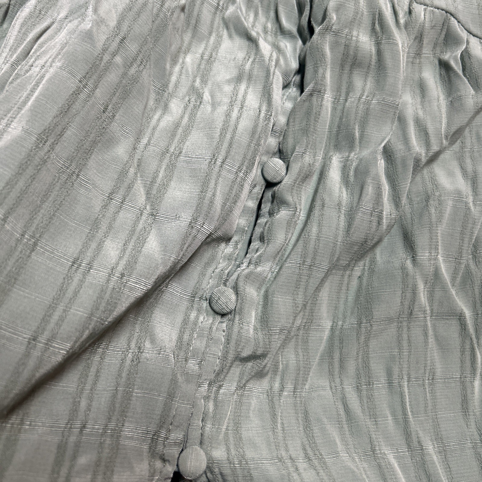 Women’s Ruffled Flutter Sleeve Blouse Pale Green Sz XS Peasant Cottage Core