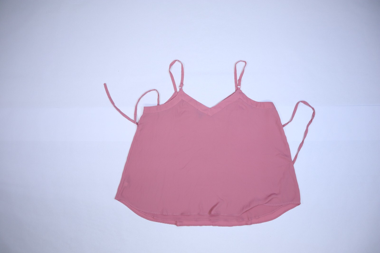 Torrid Pink Adjustable Spaghetti Strap V-Neck Tie Waist Tank Top Womens 2