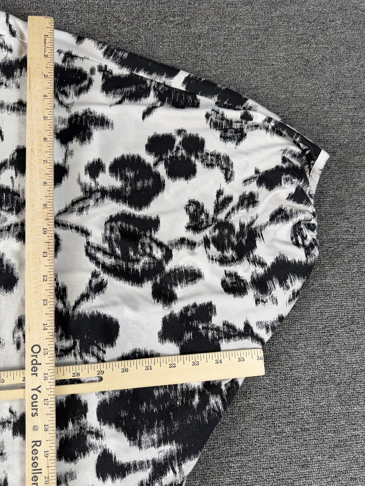 Bryn Walker Shirt Womens Small White Floral Dolman Tunic Stretch Made USA