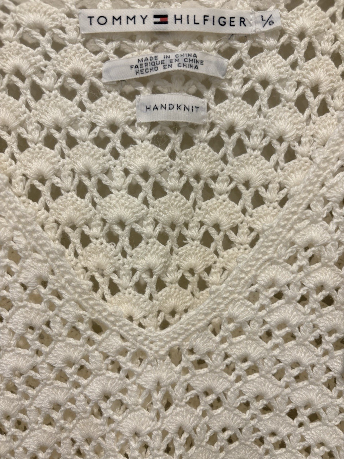 NWT Y2K Handknit Tank Top S Crochet Cotton Camisole Festival Layer Bohemian Boho