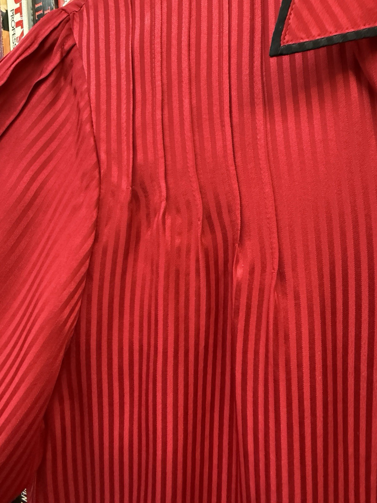 Lot of 2 Bob Mackie Shirts Women’s Red & black Embroidered western-bow-Medium