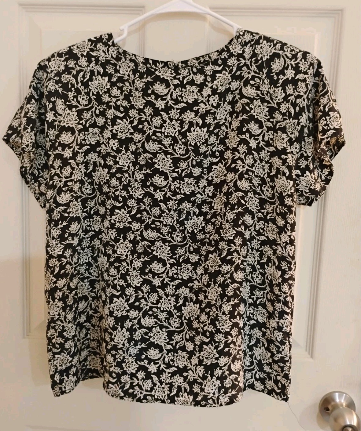 VTG Impressions of California Blouse 80s 90s Floral Shoulder Pads Top Medium