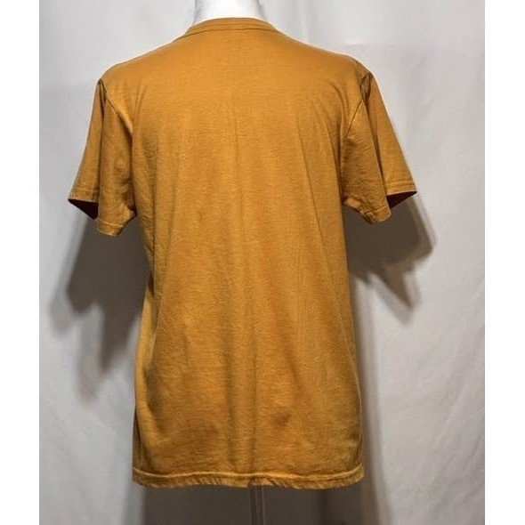 MTV Graphic Tee Mustard Yellow Sunflower Mushroom Retro Music T-Shirt S Boho
