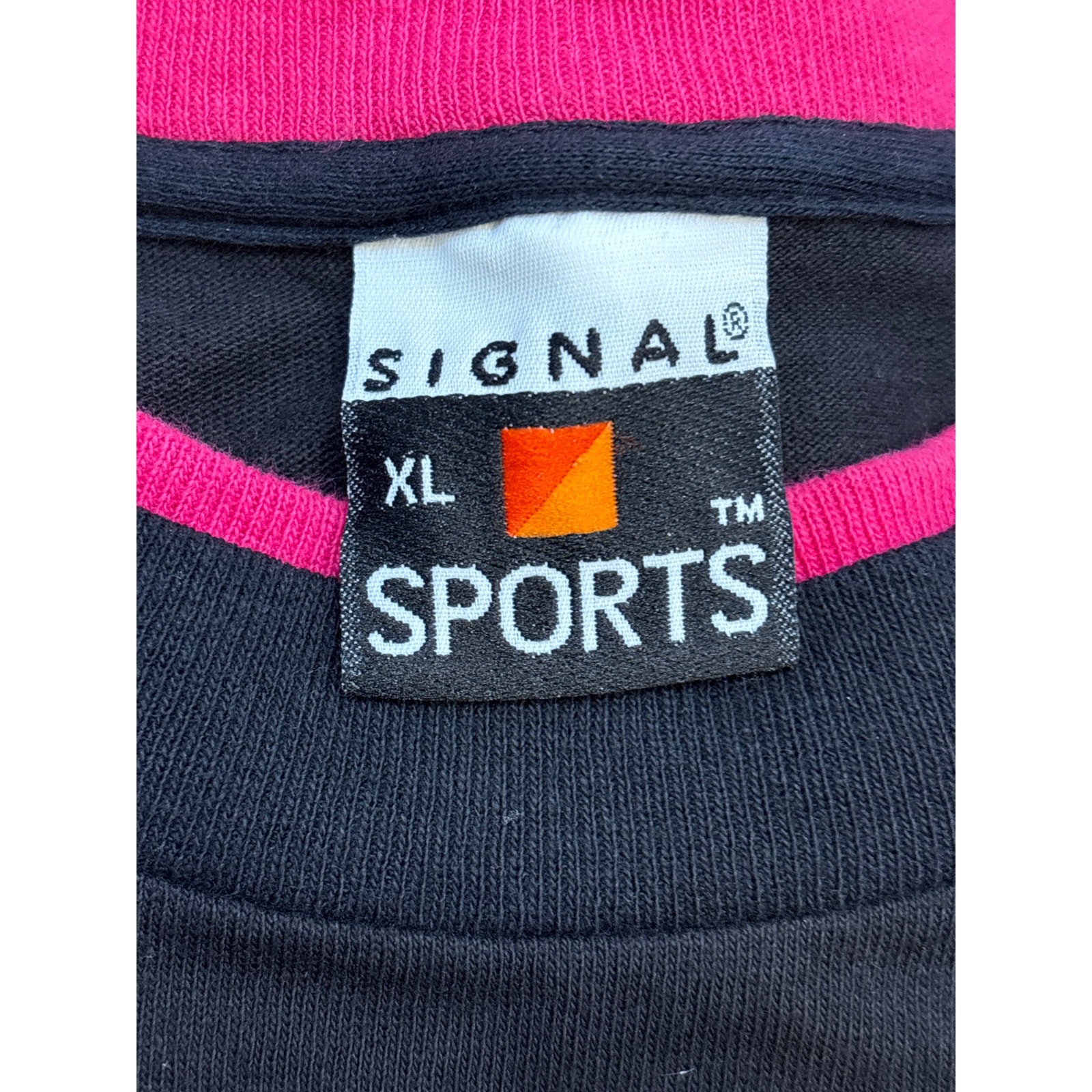 Vintage 80s NASCAR Racing Pink Black layered XL Signal Sports shirt retro USA
