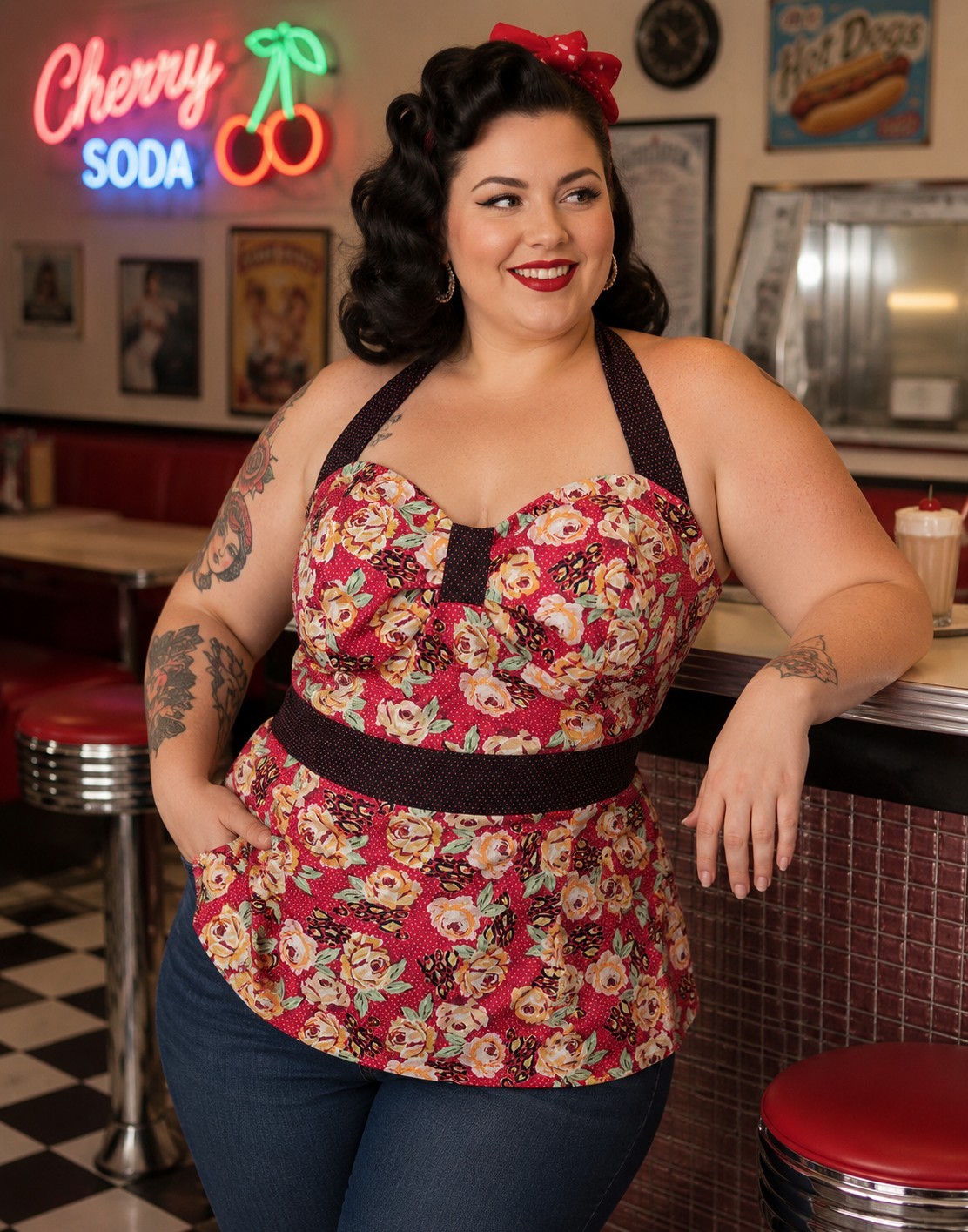 Torrid Halter Top | Rockabilly Pin Up Peplum Top | Retro 50s Plus Size Fashion