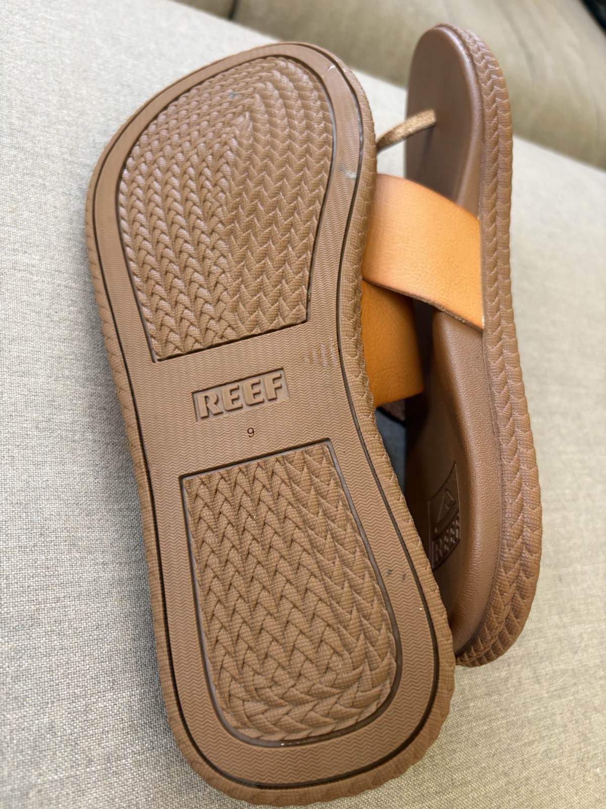 Reef Womens Cushioned Slip-On Thong Sandals Brown/Tan US 9 EU 40