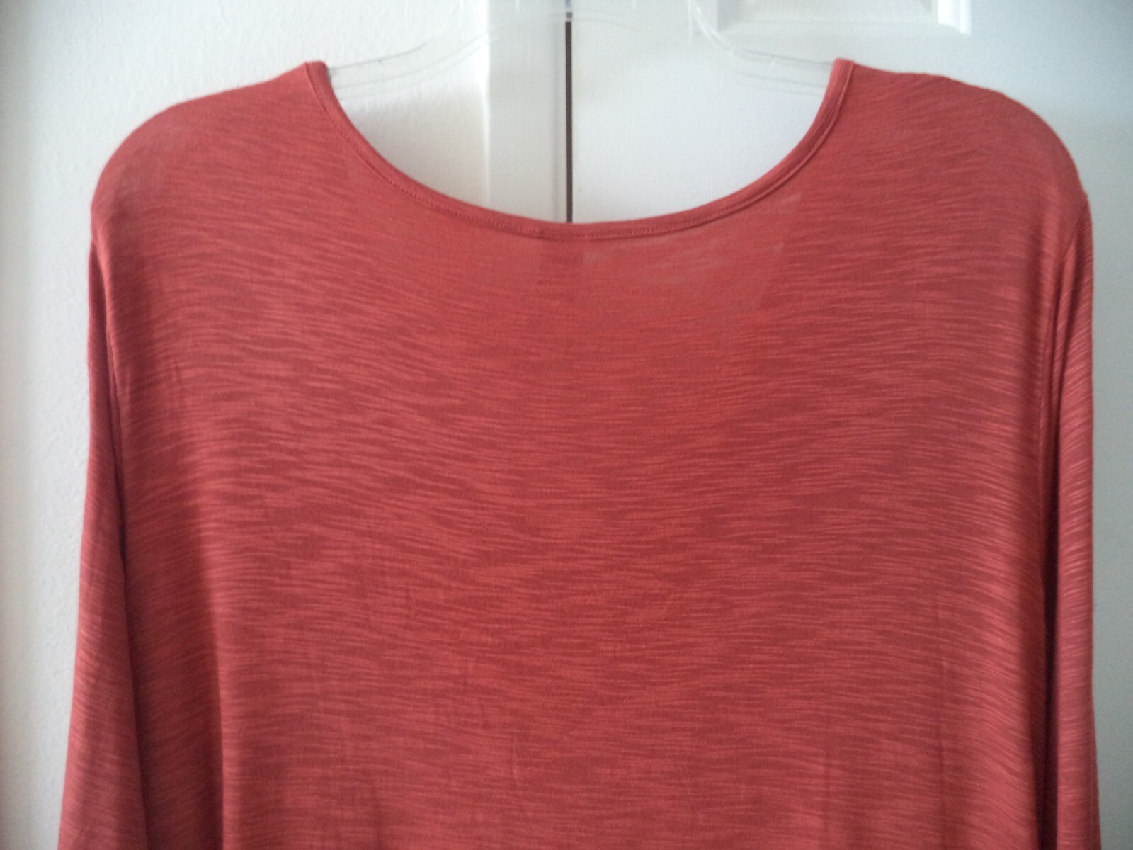 Old Navy Rusty Orange Paprika V Scoop Neck Rayon Slight Slub Tshirt 4XL 28 30 4X