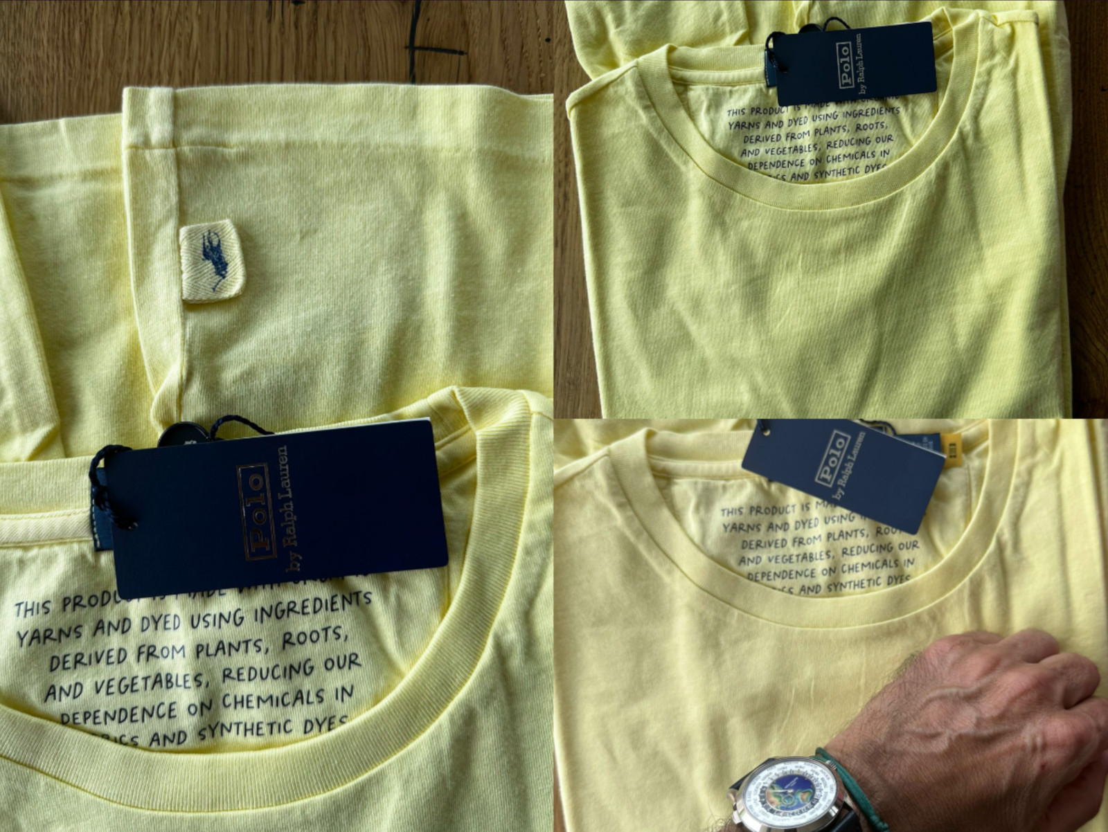 POLO RALPH LAUREN ORGANIC DYED YARN T-Shirt Tee Classic Fit Organic Tee Top New M