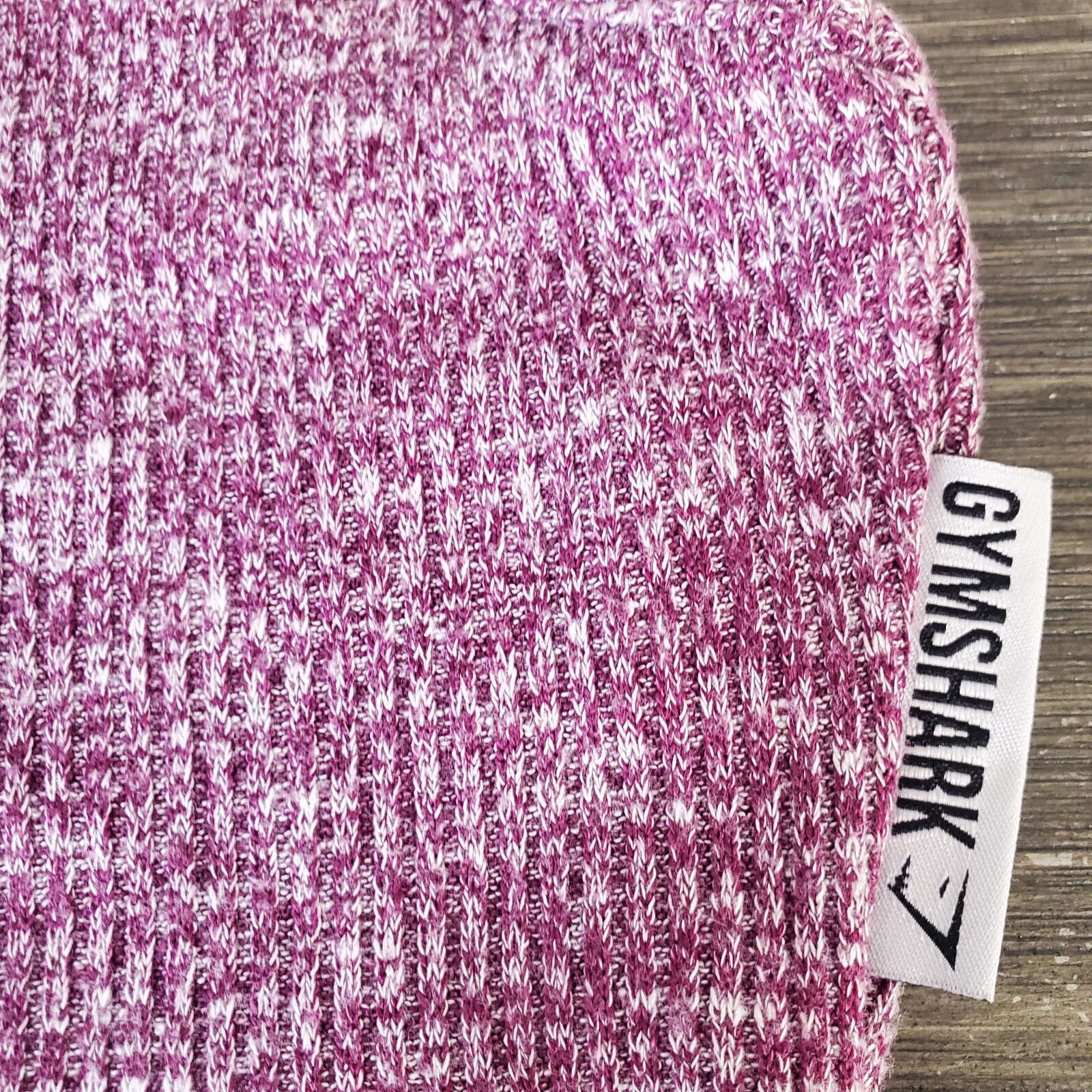 Gymshark Slounge High Crew Neck Ribbed Cropped Tank Top Dust Size Medium Med EUC