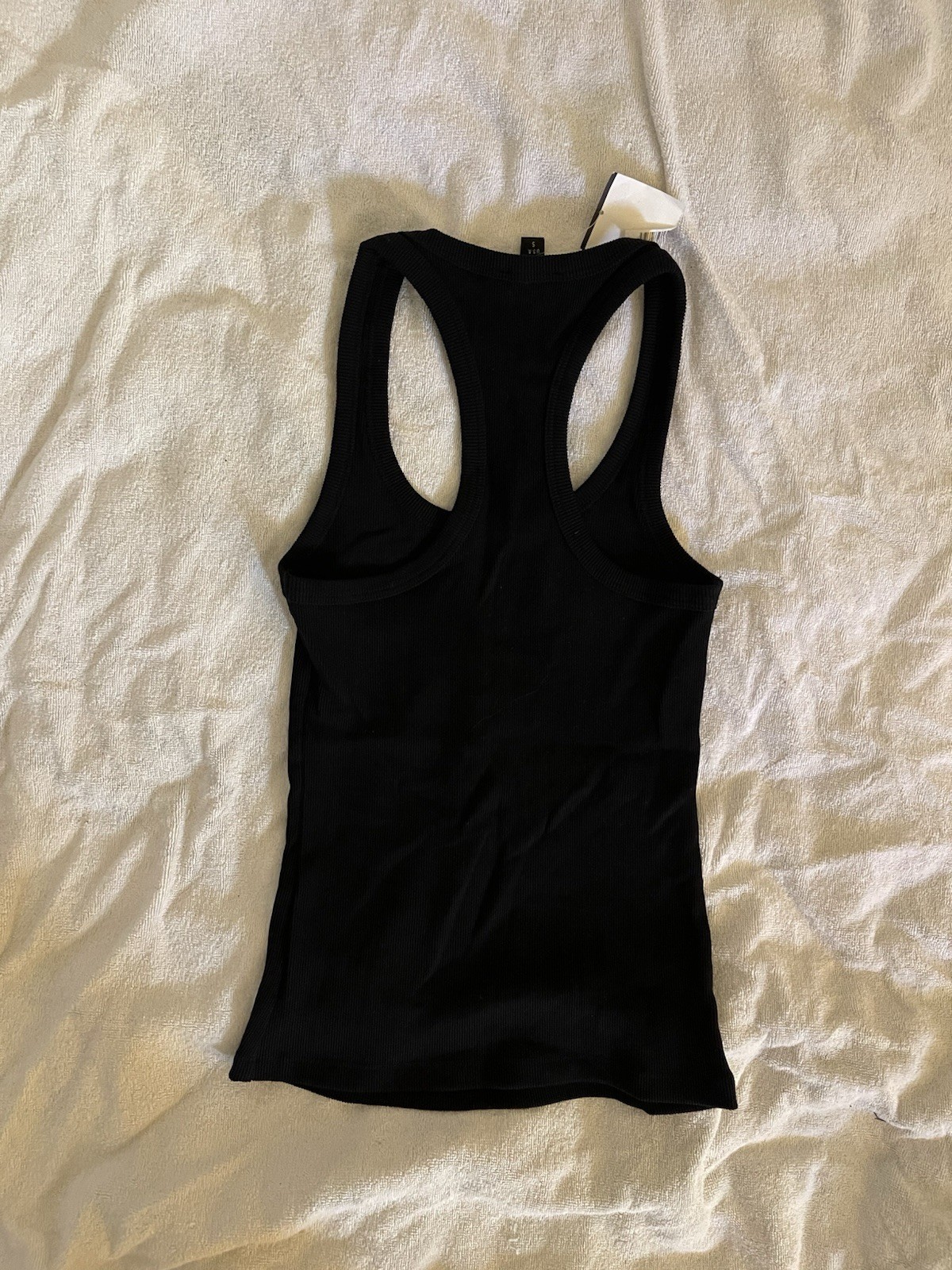 Bebe Sport Bedazzled Black Tank Top Sz S 100 % Authentic Brand New With Tags