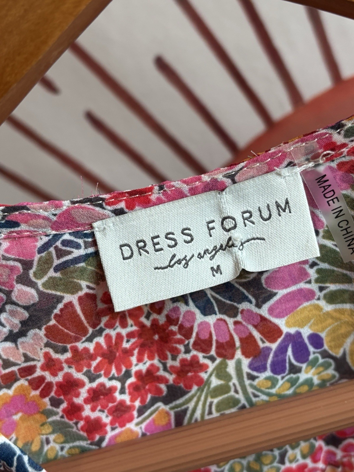 Dress Forum Women’s Wrap Floral Cruise Travel Party Blouse Sz M