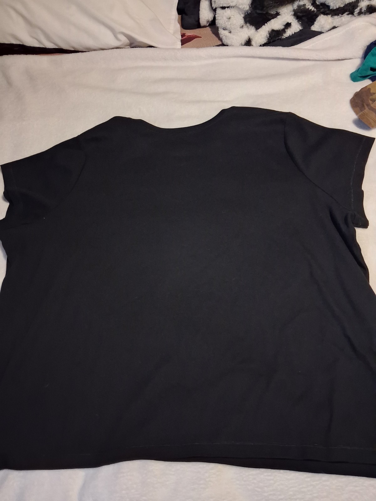 ☆NWOT Perfect Fit Womens Black, Cotton,Relaxed Fit Tshirt Size 4XL/5XL