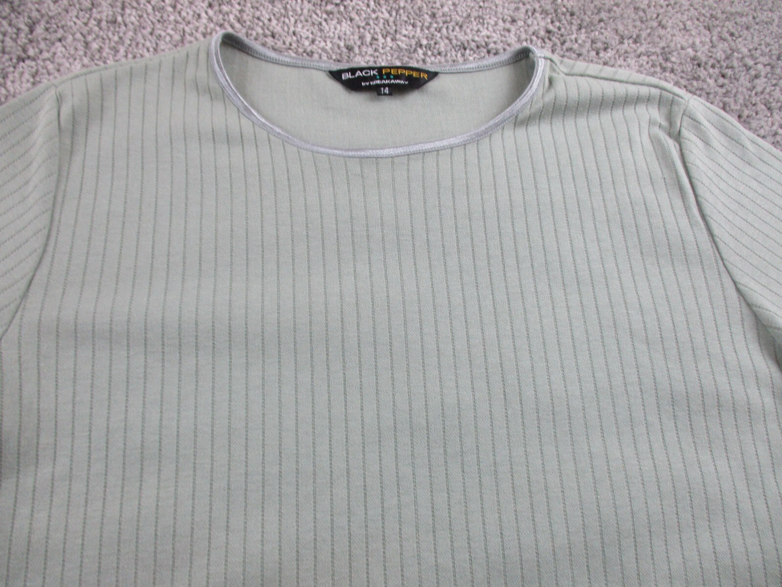 Black Pepper T Shirt/Top 14 Round Neck Short Sleeve Easy Care Stretch New
