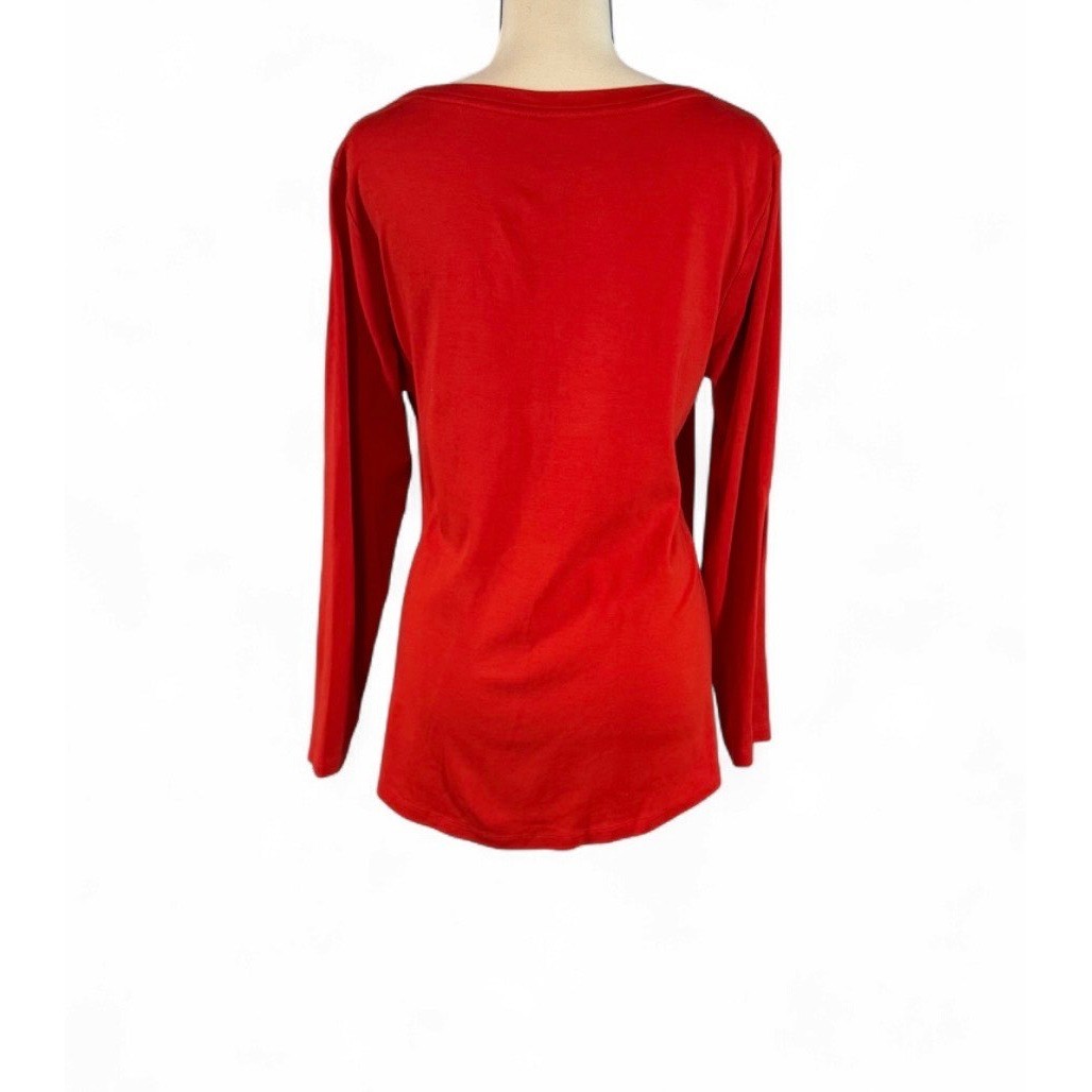 Isaac Mizrahi Live Soft Capsule Pima Cotton Capsule Scoop Neck Curved Hem Top XL