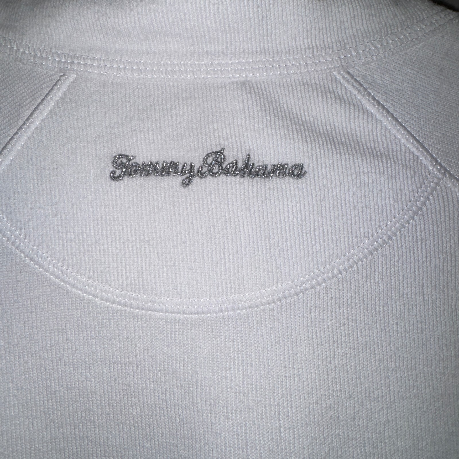EUC TOMMY BAHAMA ARUBA EMBELLISHED PALM TREES FULL ZIP TOP JACKET SWEATSHIRT XL