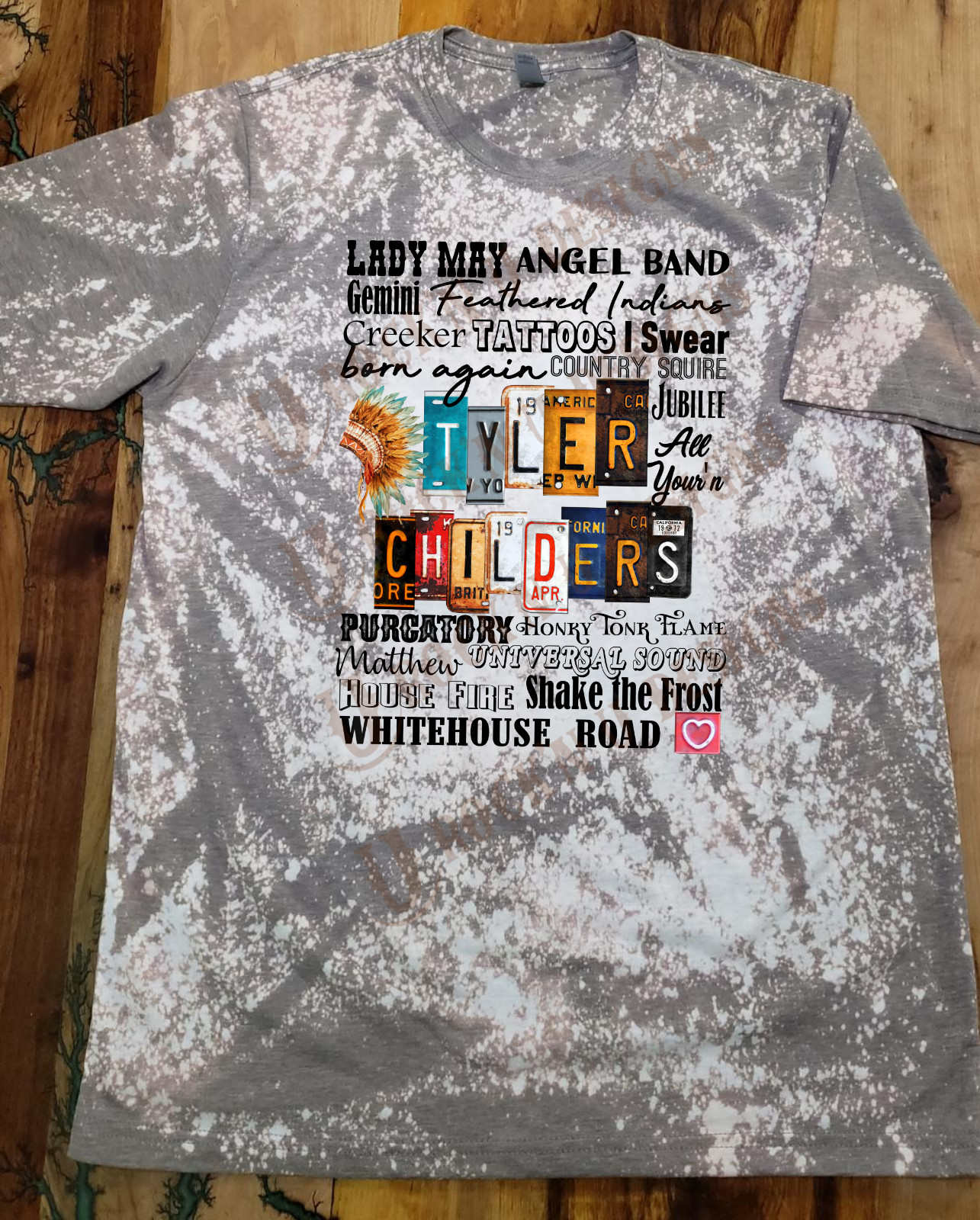 WOMEN’S FASHION UNISEX T-SHIRT WESTERN – ” LADY MAY- FEATHERED INDIANS TYLER”