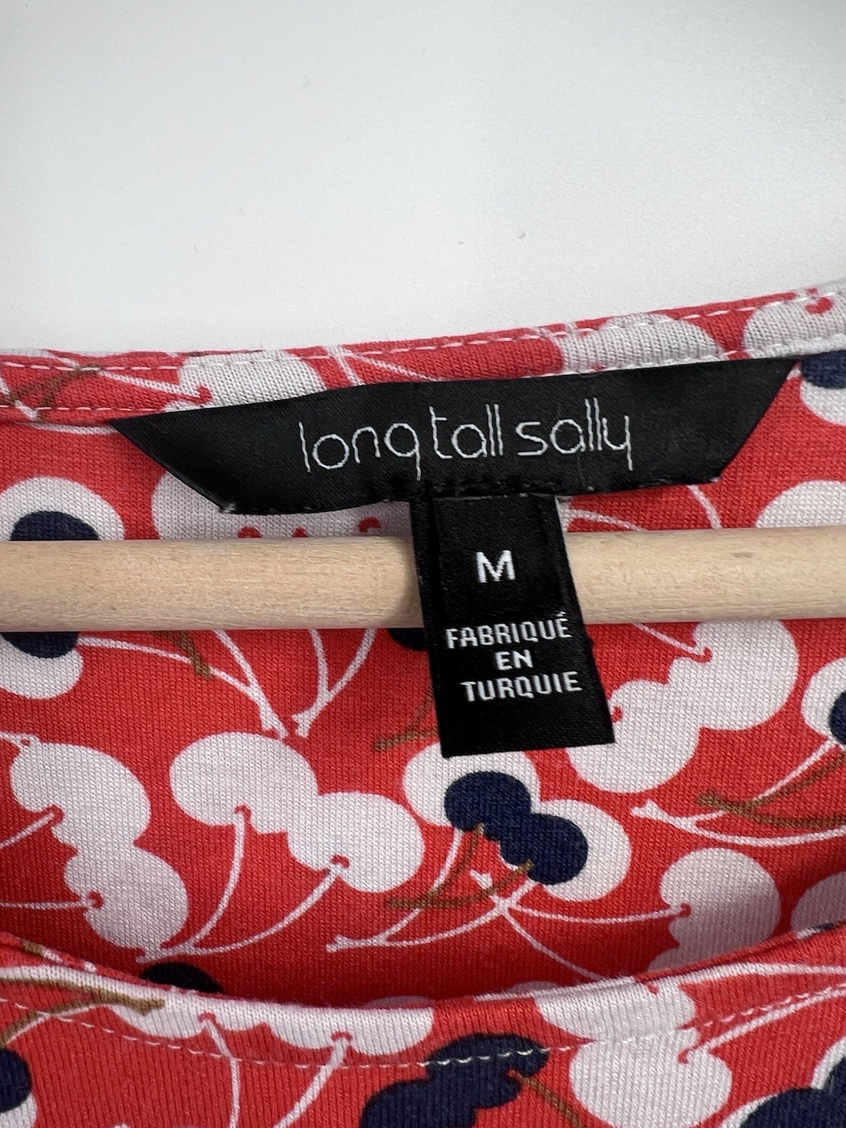 Long Tall Sally Red Floral Bell Sleeve Blouse Medium