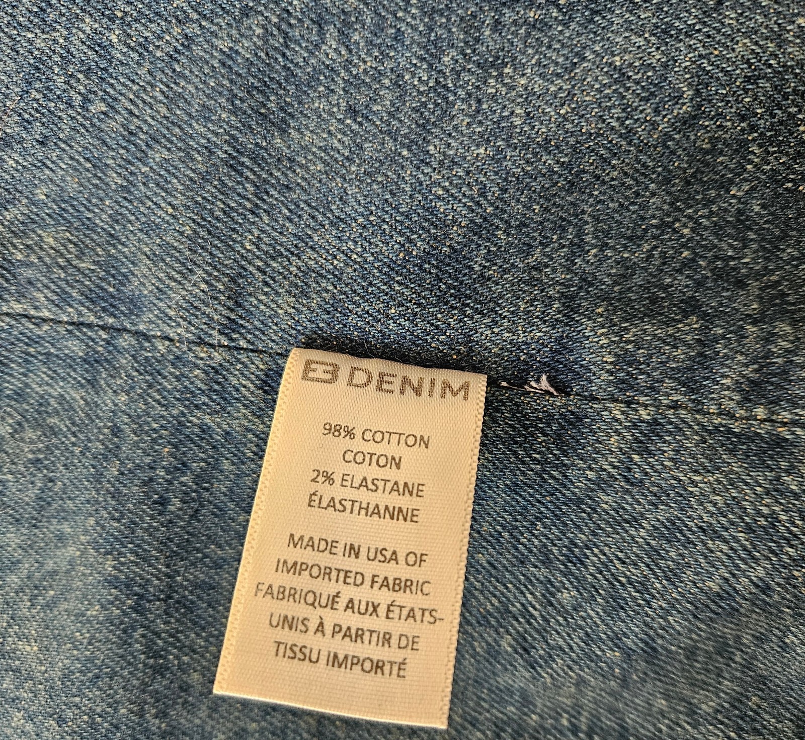 EB Denim Blue Sleeveless Zip Denim Wash Corset Woman Top