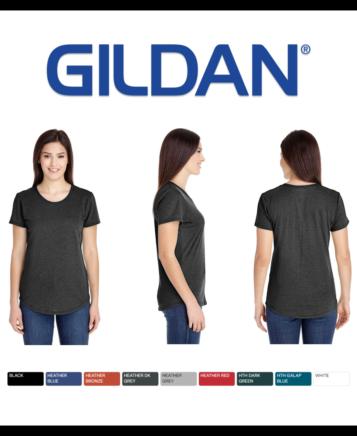 Gildan 6750L Ladies Tri-Blend Tee