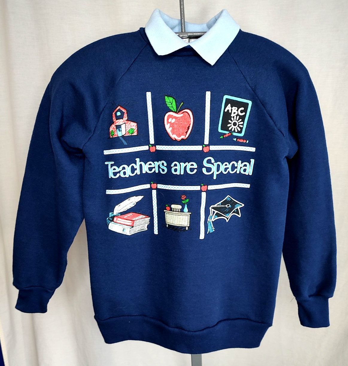 Vintage 90s Teachers Are Special Sweatshirt Top Womens Sz Med Puffy Designs USA