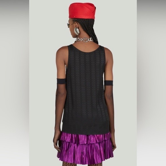 $1,450 New Authentic Gucci G Silk crepe Satin Sleeveless Top XL Extra large sale