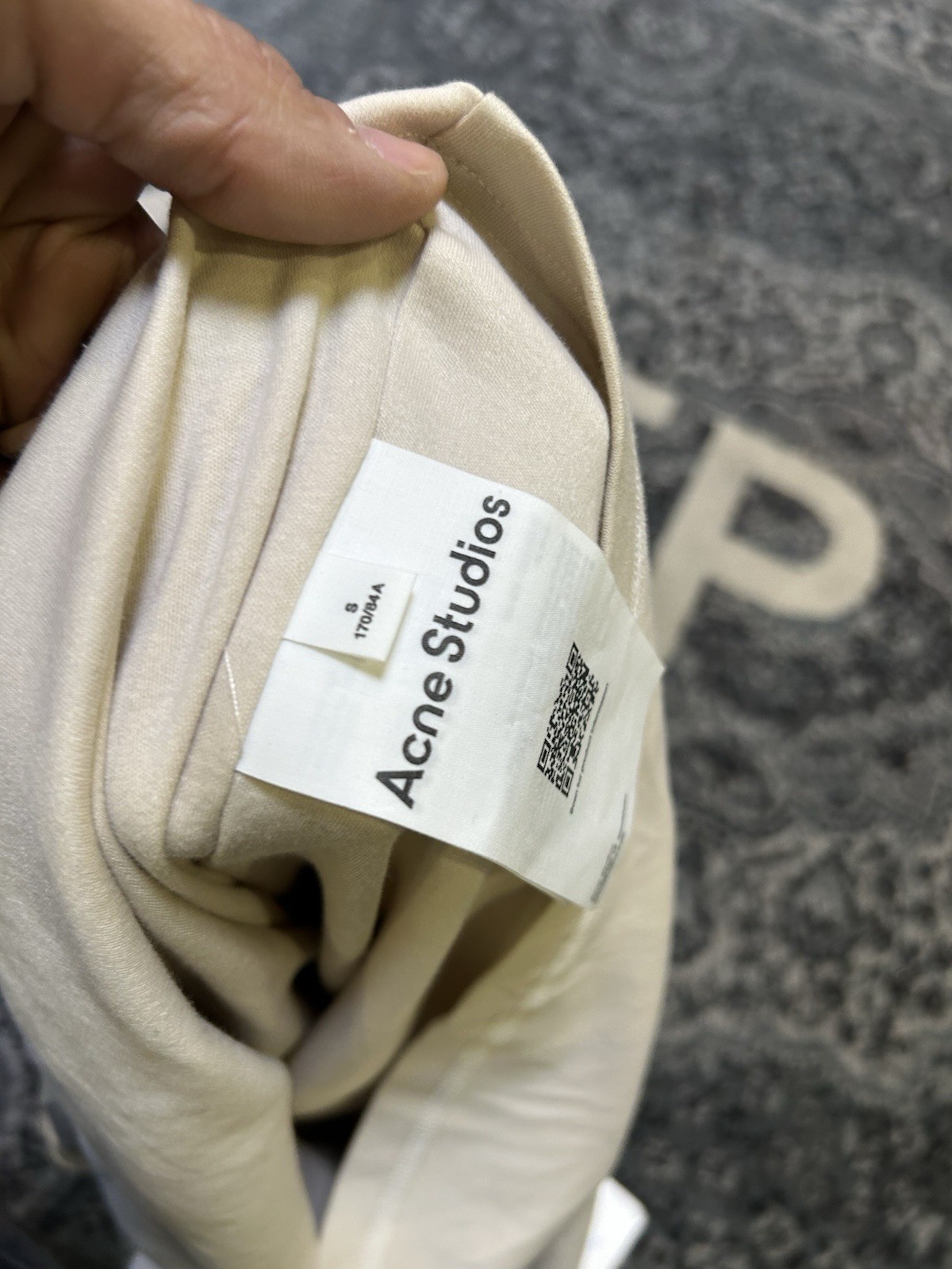 Size S – Acne Studios Graphic Tank Top – Beige / Tan
