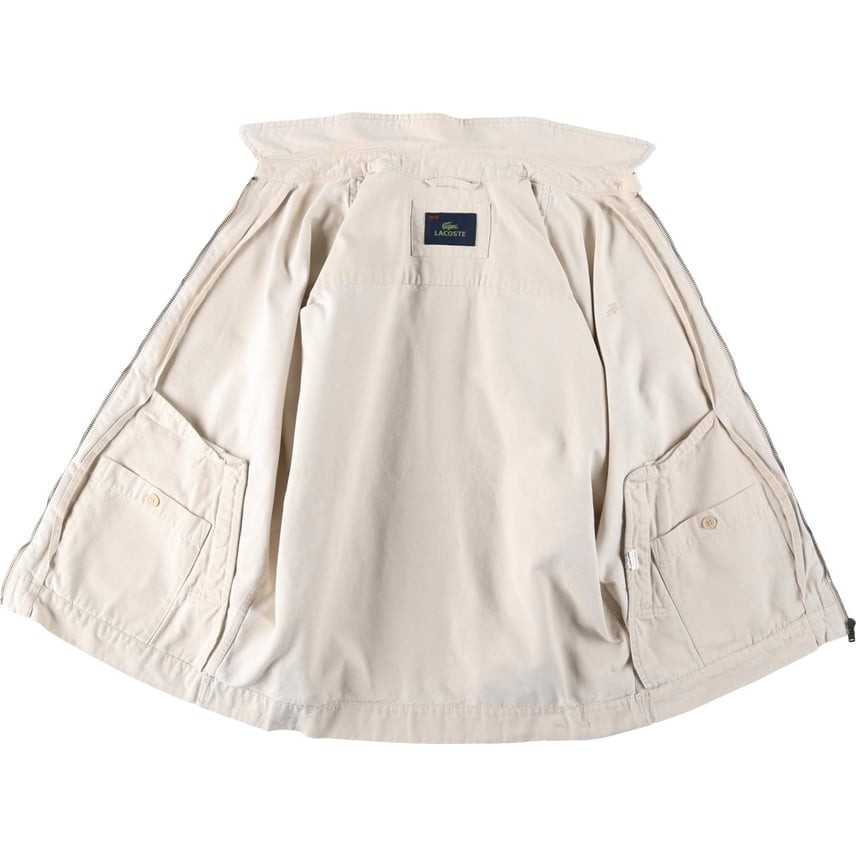 Lacoste Men’s Ivory Cotton Swing Top Sports Jacket XXL Used, Full Zip
