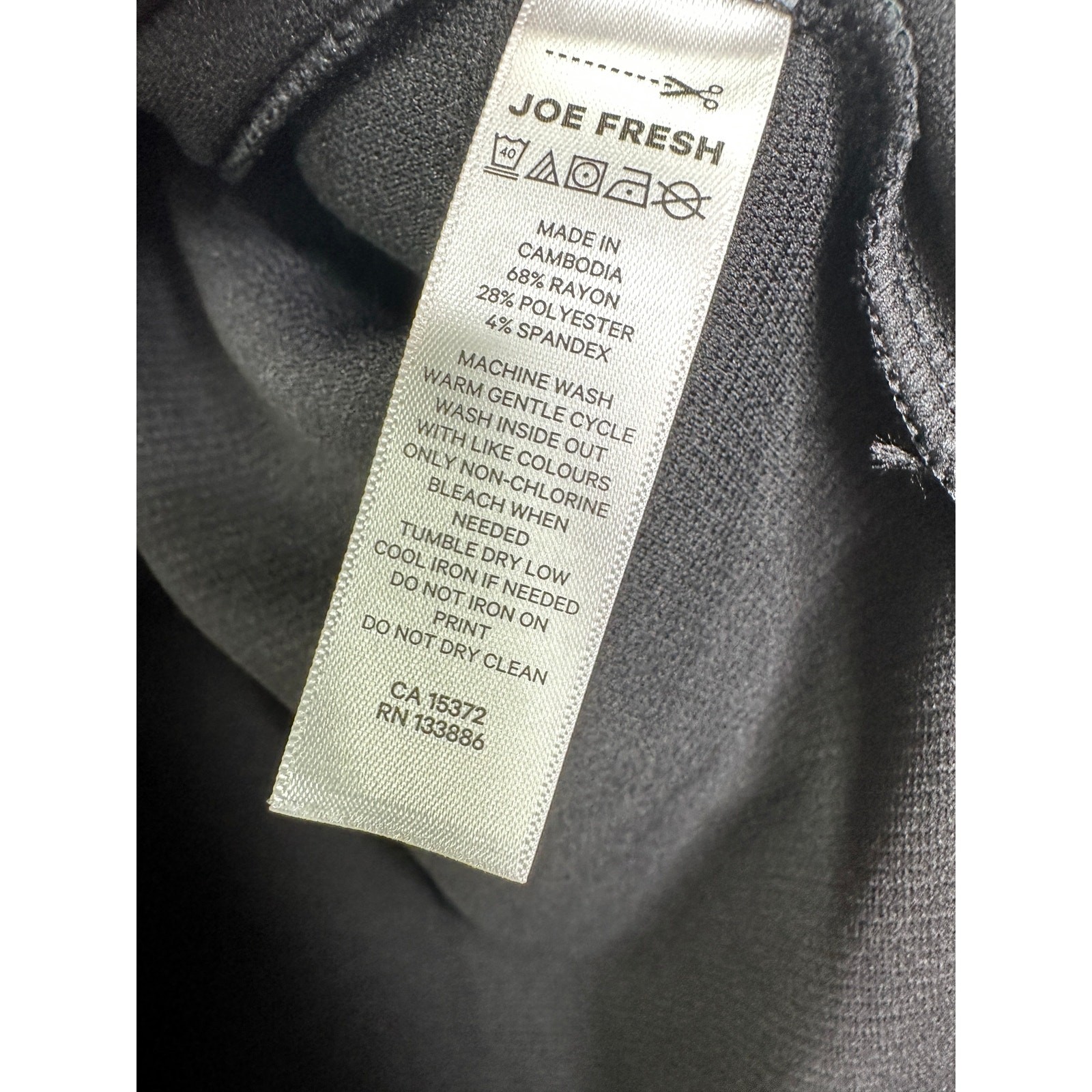Joe Fresh Black Thermal Long Sleeve V-Neck Shirt Womens XS NWT Basic Casual