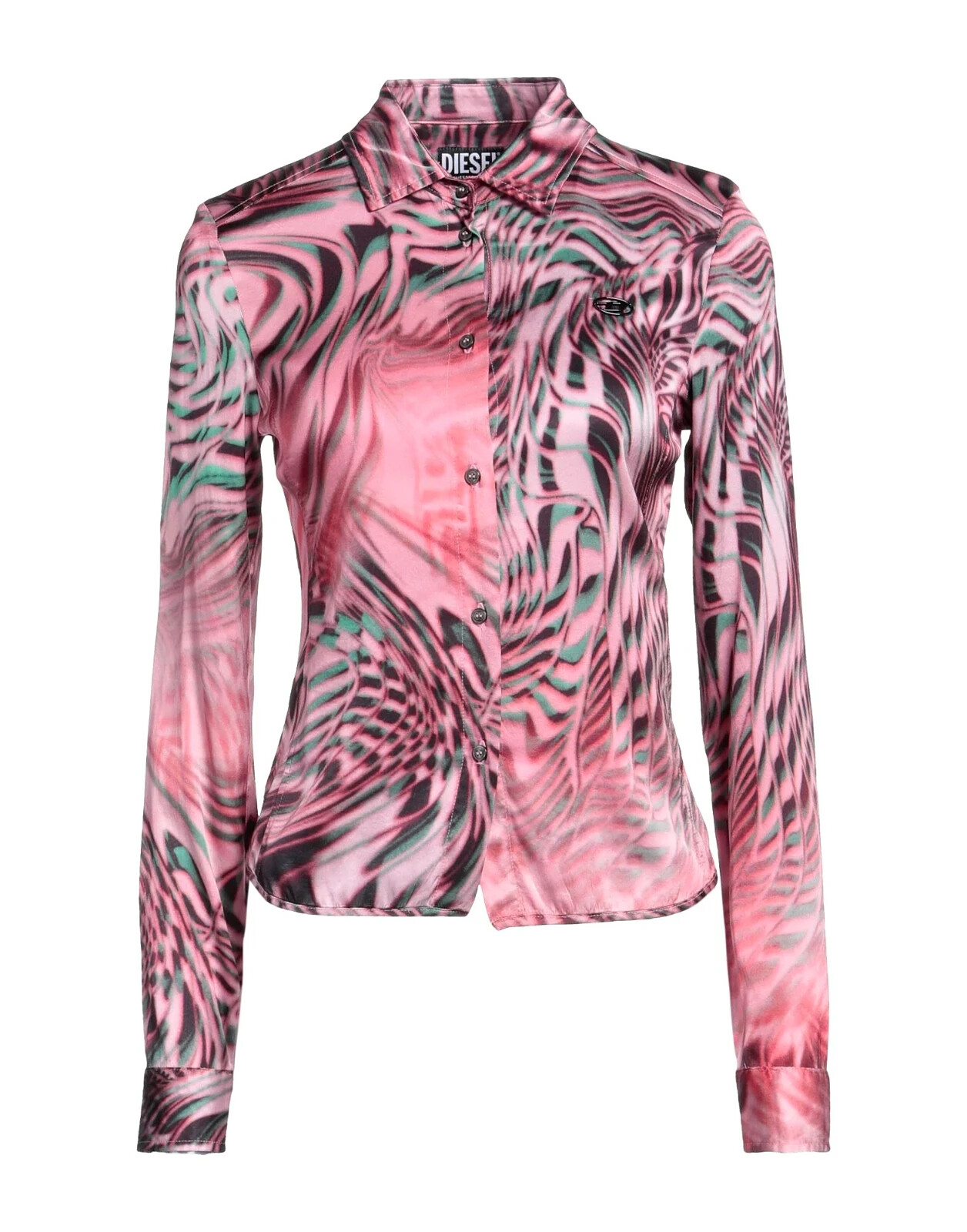 DIESEL C-Mae Pink Women’s Graphic Shirt RRP £259 Size S BNWT