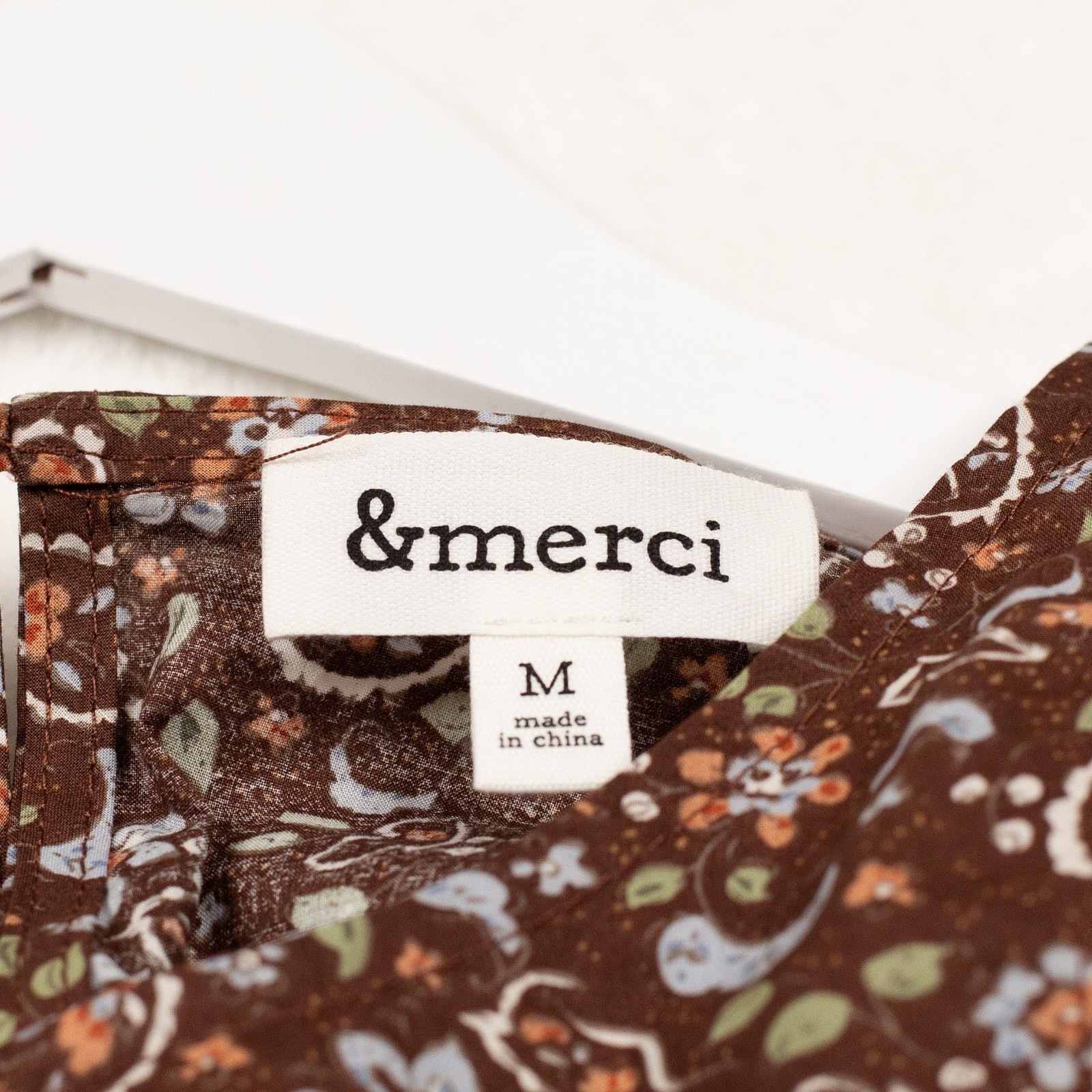 &MERCI Paisley Ruffled Blouse Romantic Earthy Boho Cottagecore Retro 70s Sz M