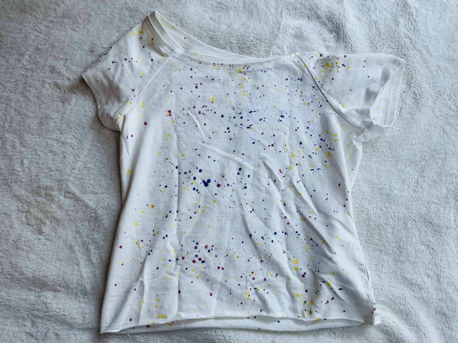 525 America Brand Women’s White Bleach Pullover Short Sleeves Size Med WT