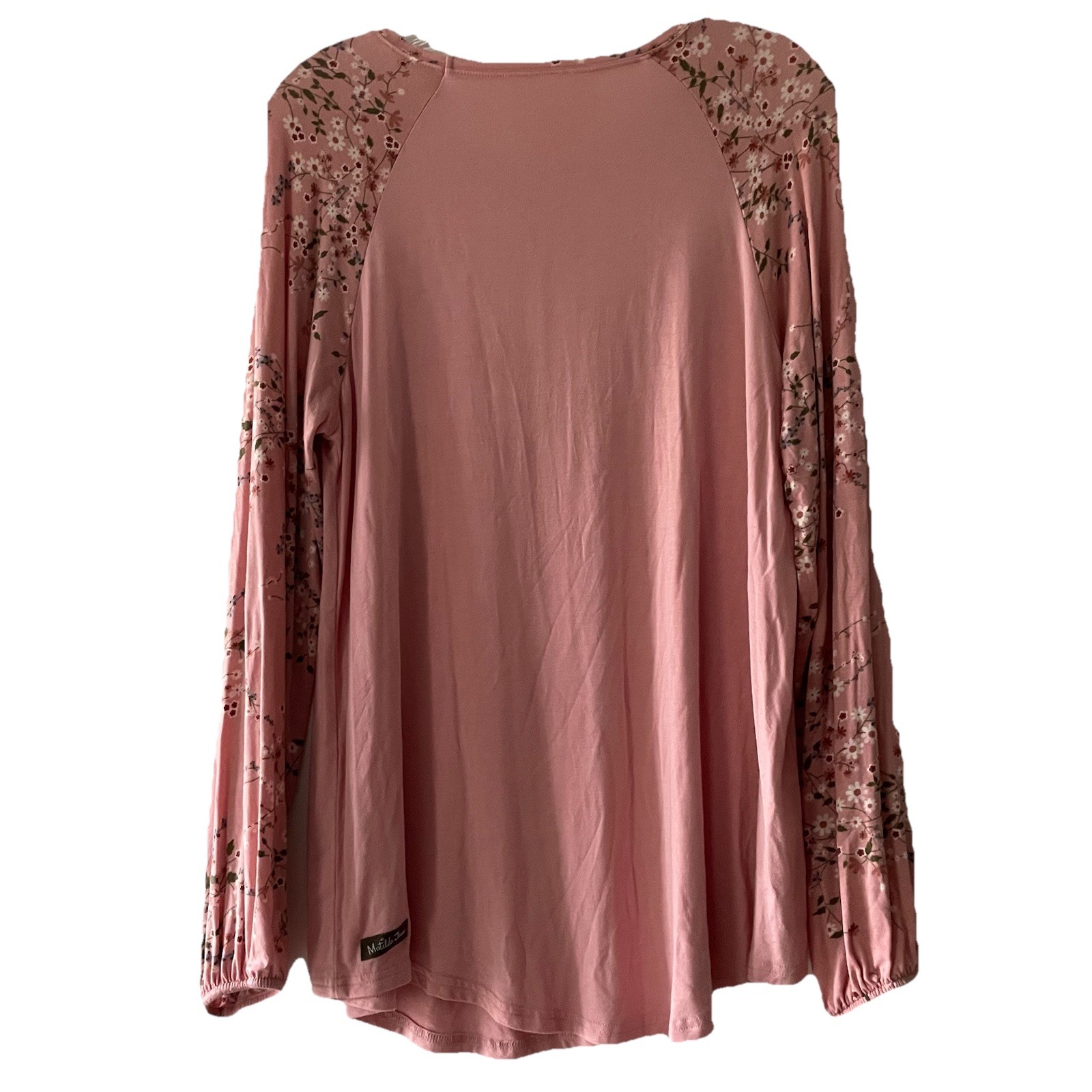 Matilda Jane Dream Chasers Dose of Pink Floral Size Large Soft Shirt Top Logo