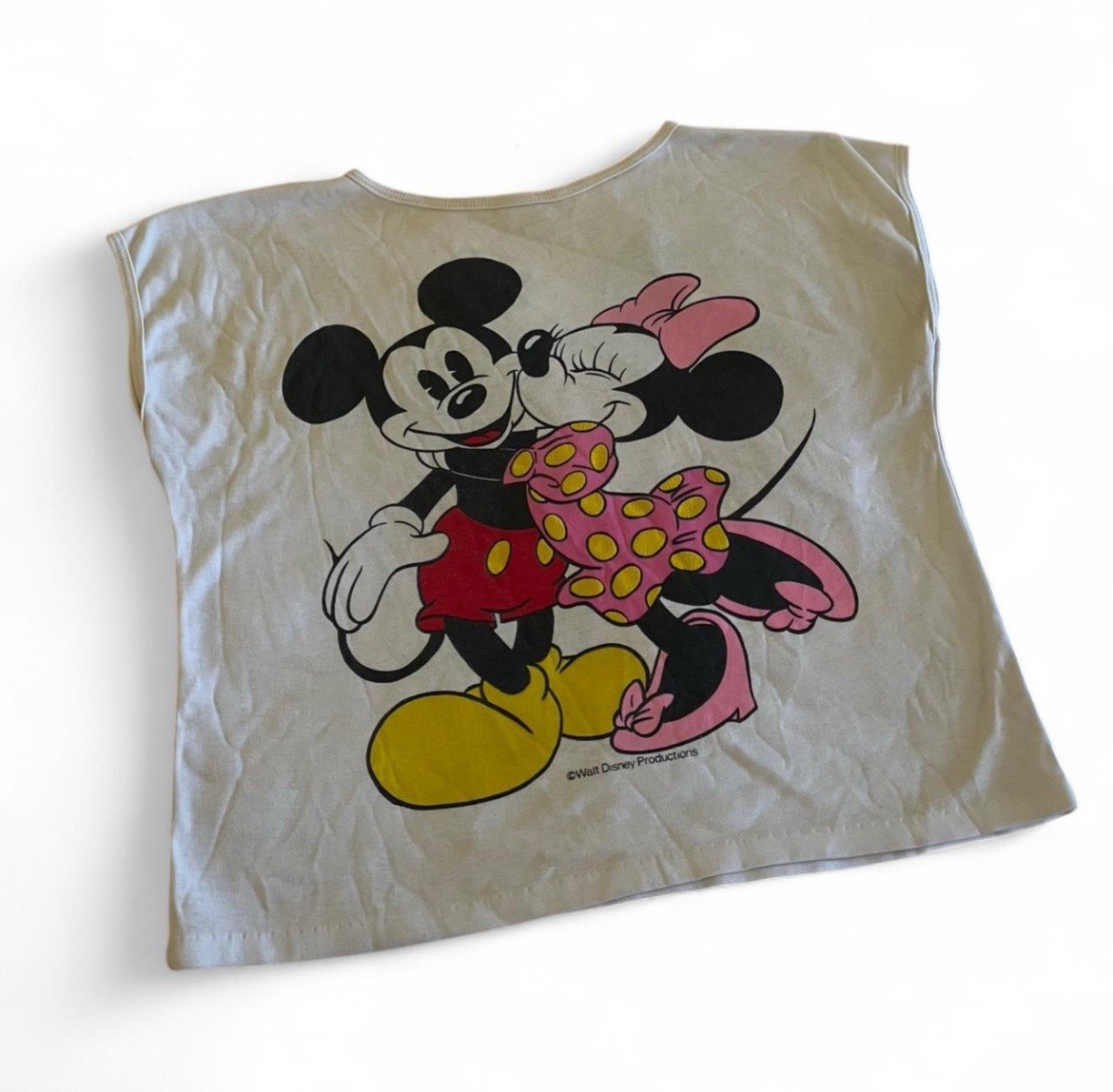 TRUE 1980S SINGLE STITCH VINTAGE DISNEY MICKEY AND MINNIE MOUSE WOMEN’S TOP