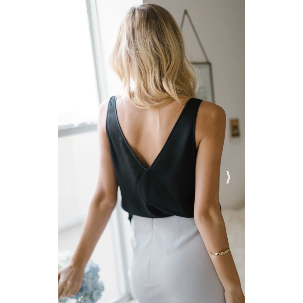 RaVella Amalfi Silk V Neck Tank Top Black Classic Casual Wardrobe Women’s L