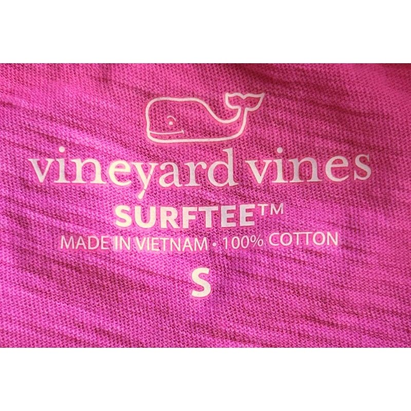 Vineyard Vines Flutter Sleeve Pink Neon Confetti Surf Tee Small