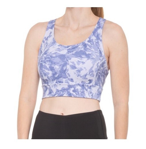 NWT Harmony Balance Women’s Peached Yoga Crop Size L Velvet Blue $40 3HL29
