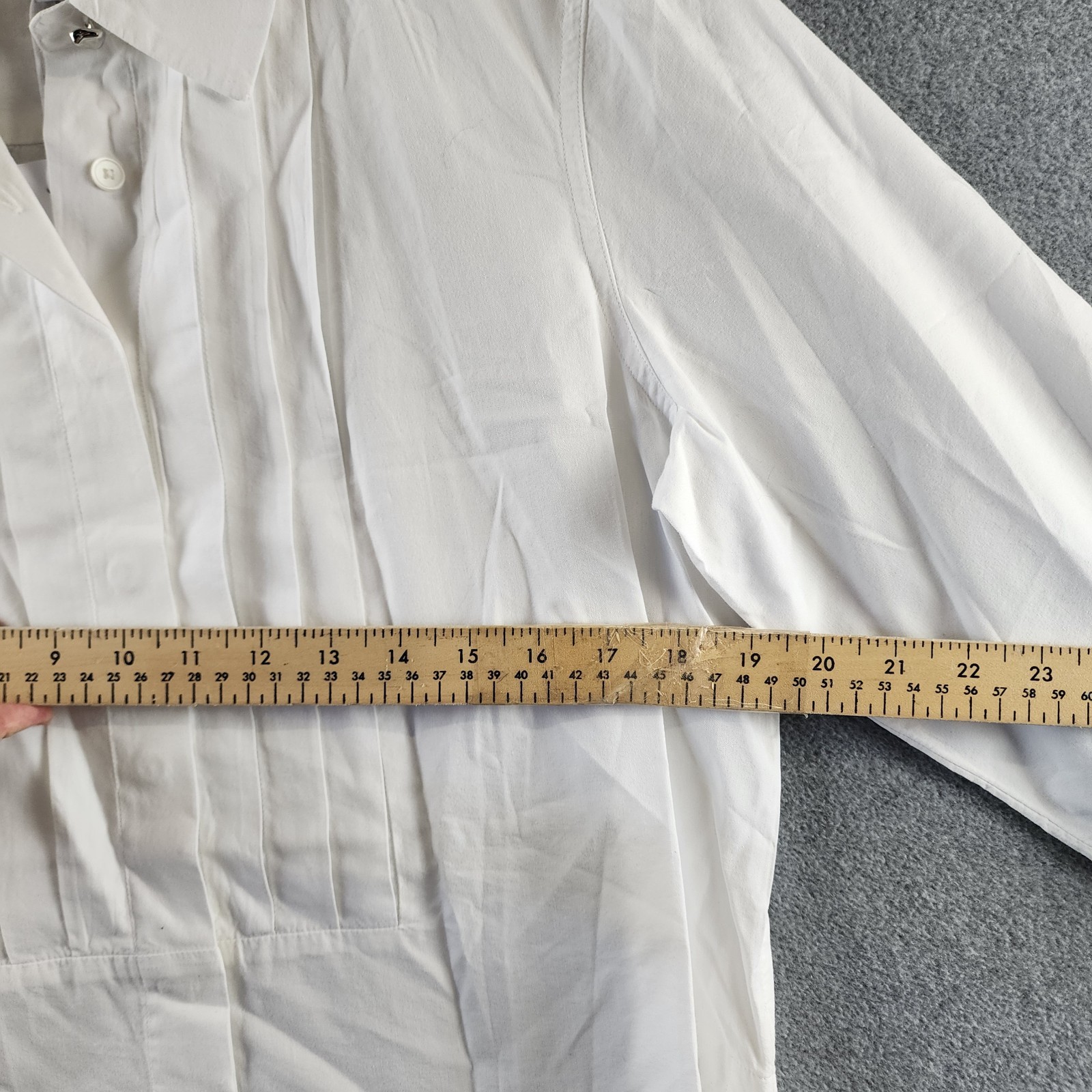 Derek Lam 10 Crosby Valera Pleated Cotton-Blend Shirt Women’s Medium White