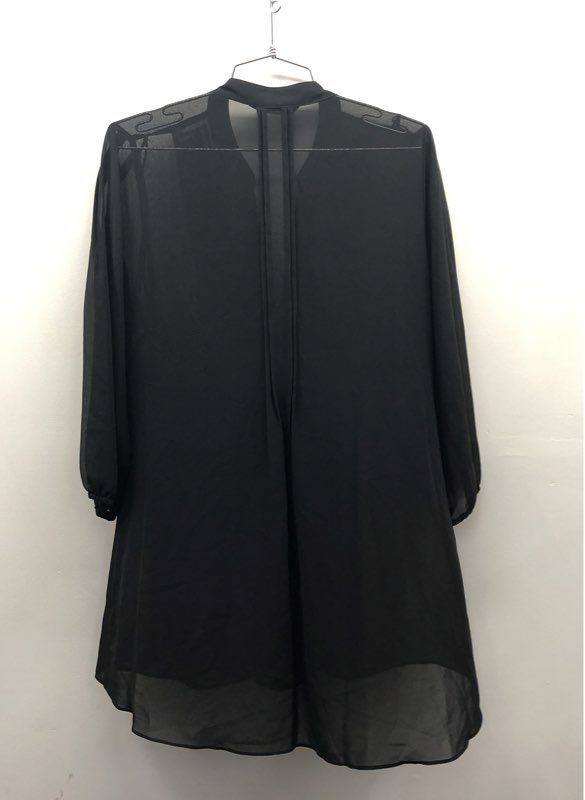 M&S Collection Women’s Black Sequin Beaded V-Neck Blouse Tunic Size M