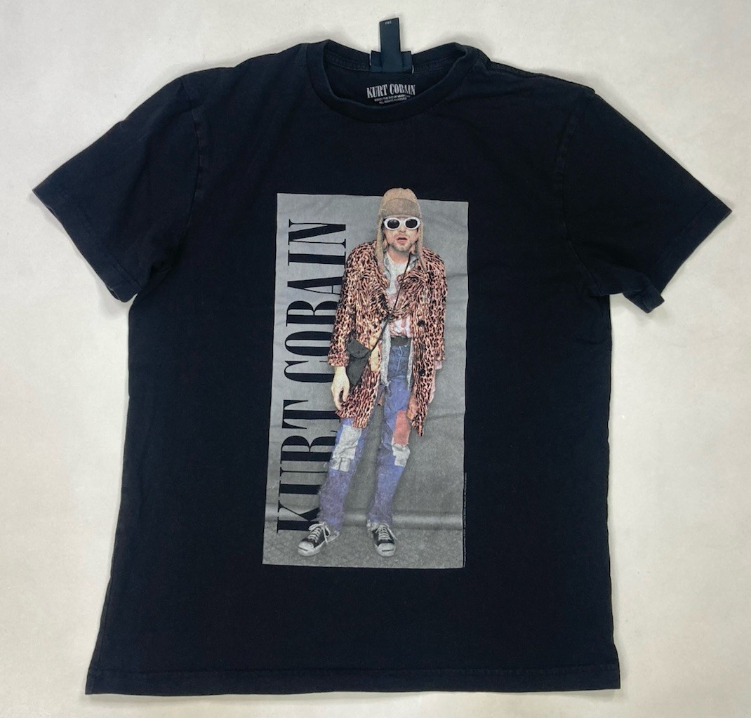 H&M Kurt Cobain Graphic T-shirt Women Medium Black Short Sleeve Nirvana Music