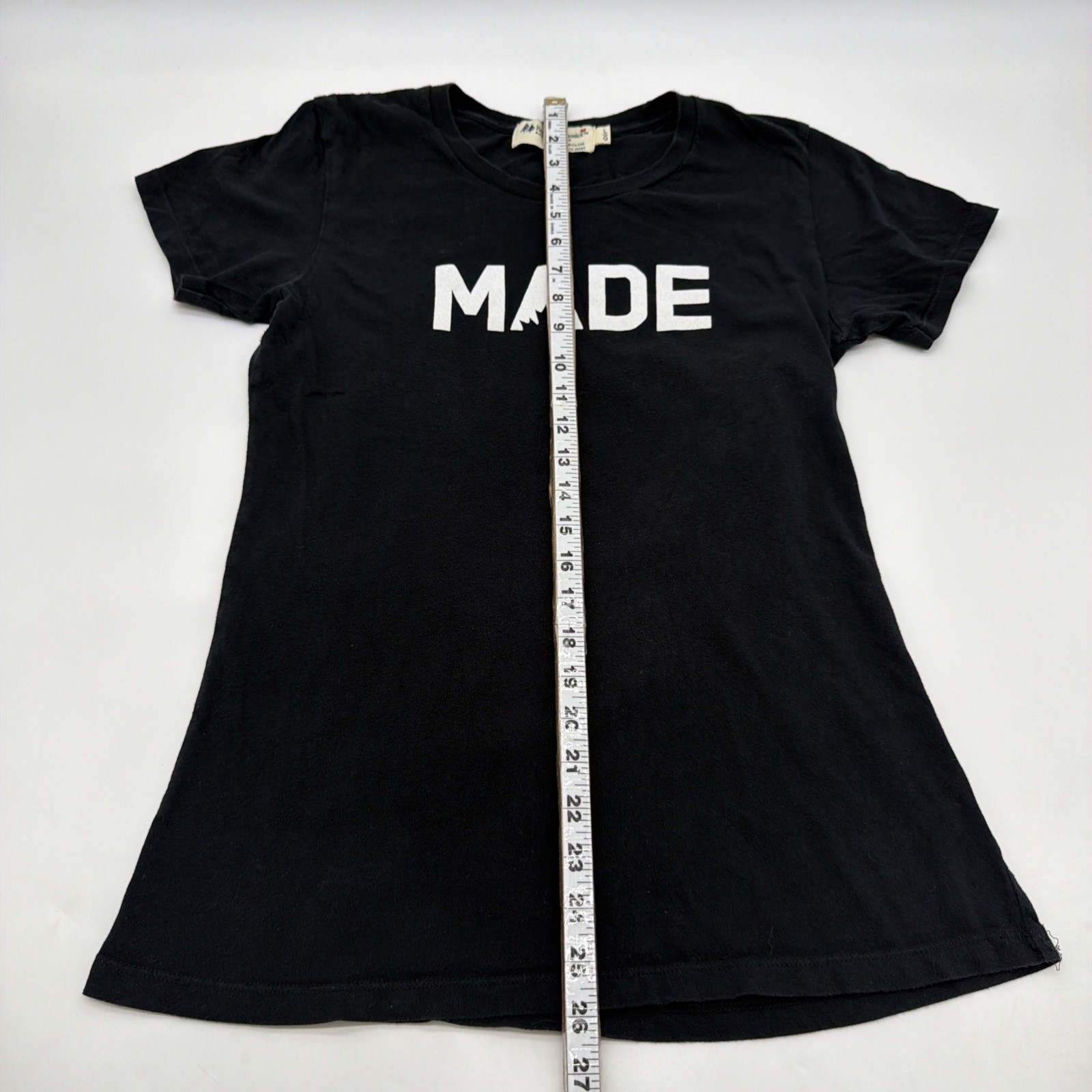 Redwood Classics T-shirt Women L Boack Graphic Print Logo .#46645