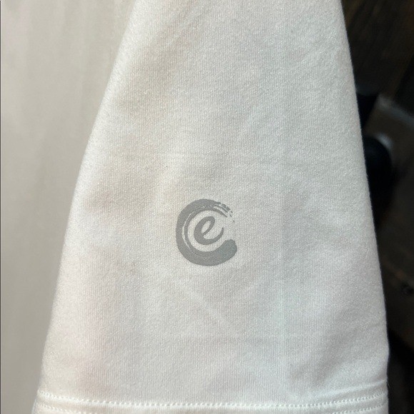 Calme by Johnny Was Top Size M White Tee Dropped Shoulder Active Athleisure Yoga