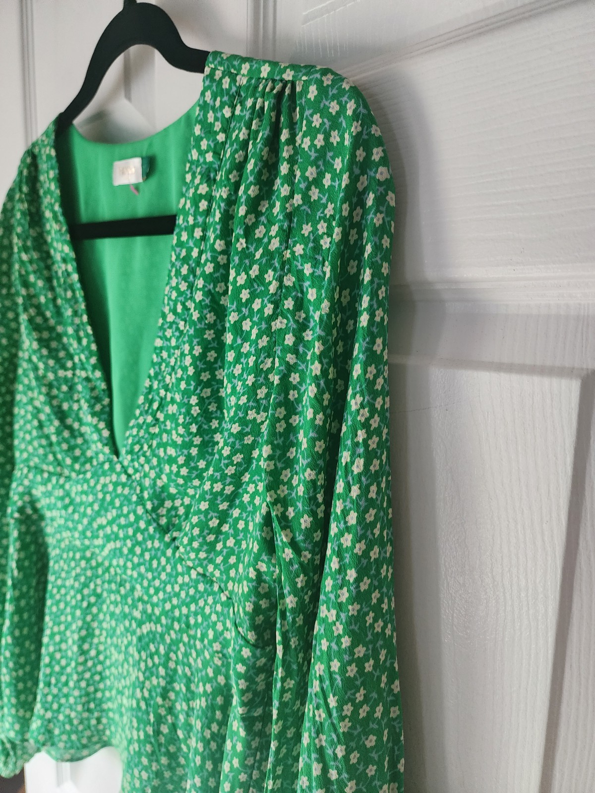 Rixo London Blouse-Boho Green Floral Print Shirt – Quality Fitted Side Zip Shirt